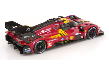 FERRARI 499p 3.0l Turbo V6 Team Ferrari Af Corse №51 3rd 24h Le Mans 2025 Alessandro Pier Guidi - James Calado - Antonio Giovinazzi, Red Yellow Black