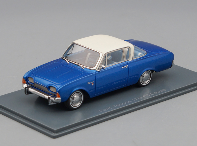 FORD Taunus 17M P3 Coupe (1962), metallic blue / white