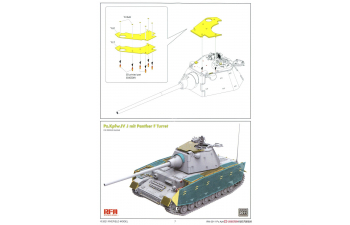 Набор деталей для улучшения Pz.Kpfw.IV J mit Panther F Turret