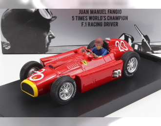 FERRARI F1 D50 N 20 2nd Monaco Gp Juan Manuel Fangio 1956 World Champion - With Driver Figure, Red