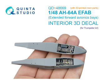 3D Декаль Передние отсеки авионики для AH-64A (Trumpeter) (с 3D-печатными деталями)