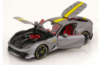 FERRARI 812 Competizione (2021), Grigio Coburn Yellow - Grey Met