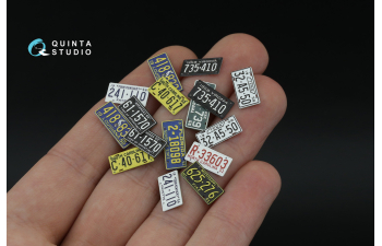 3D Декаль Автомобильные номера США, юго-восточные штаты, 1950-1960 (для всех моделей) (на метал. основании) ч2