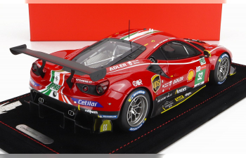 FERRARI 488 Gte 3.9l Turbo V8 Team Af Corse N52 Lmgte Pro Class 24h Le Mans (2021) S.Bird - M.Molina - D.Serra - Con Vetrina - With Showcase, Red