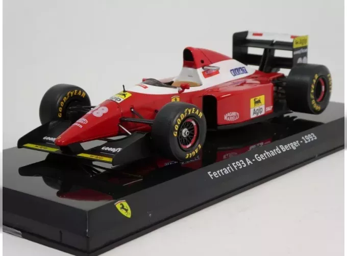 FERRARI F1 F93a №28 Season (1993) Gerhard Berger - Con Vetrina - With Showcase, Red White