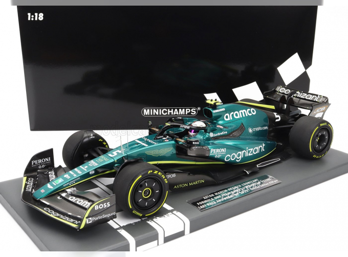 ASTON MARTIN F1 Amr22 Team Aramco Cognizart №5 Abu Dhabi Gp Last Race (2022) Sebastian Vettel, Green Black