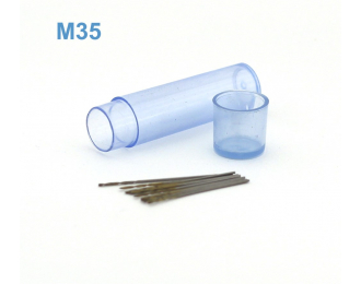 Мини-сверло HSS M35 титановое покрытие d 0,49-0,52 мм 10 шт.