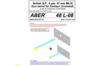 British Q.F., 6 pdr. 57 mm Mk.III gun barrel for Centaur, Cromwell