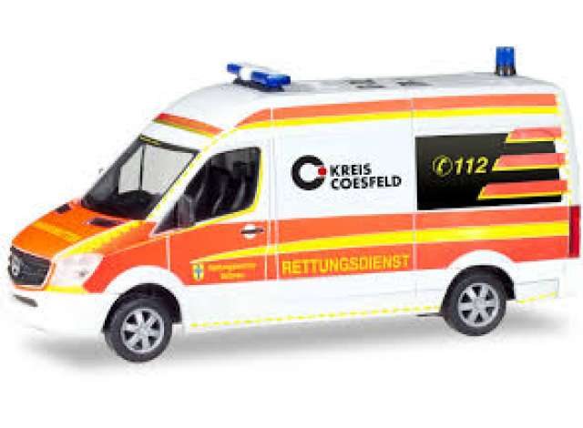 MERCEDES-BENZ Sprinter HD KTW Ambulance Service DÃ¼lmen, fluo orange