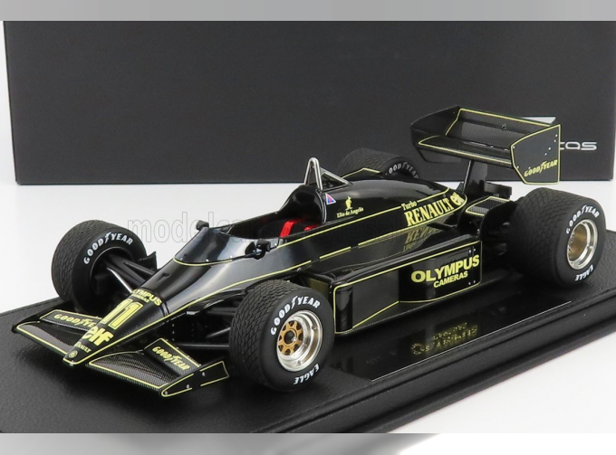 LOTUS F1 97t Renault Turbo Team Lotus N 11 Portugal Gp 1985 Elio De Angelis - Con Vetrina - With Showcase, Black