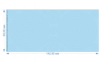 Декаль Радиальные клепочные ряды (размер клепки 0.10 mm, интервал 0.4 mm,), черные