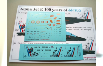 Декаль Alpha Jet E 100 years of SPA85, with stencils