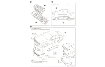 Сборная модель Toyota Crown Majesta '91 Garson