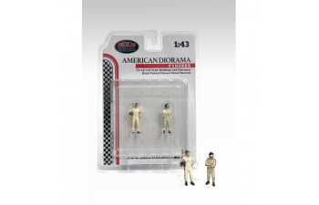 FIGURES Set 2x Man Racing Legend 60s, Cream