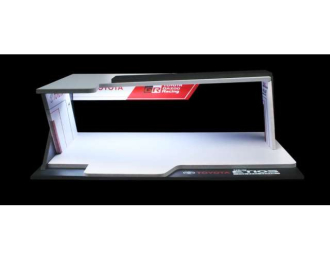 Diorama *Toyota booth with light*, white/red/black