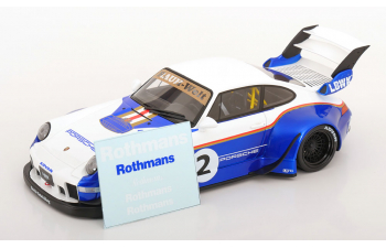 PORSCHE 911 (993) RWB X Liberty Walk Rothmans (2023), blue metallic /white
