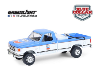 FORD F-250 XL пикап с топливной цистерной "Chevron" (1991), Light Blue/Blue