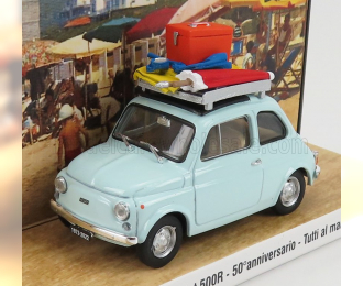 FIAT 500R (1972) - TUTTI AL MARE - SALUTI DA OLTRONA S.M. - 50th ANNIVERSARIO 1972 -2022, VERY LIGHT BLUE