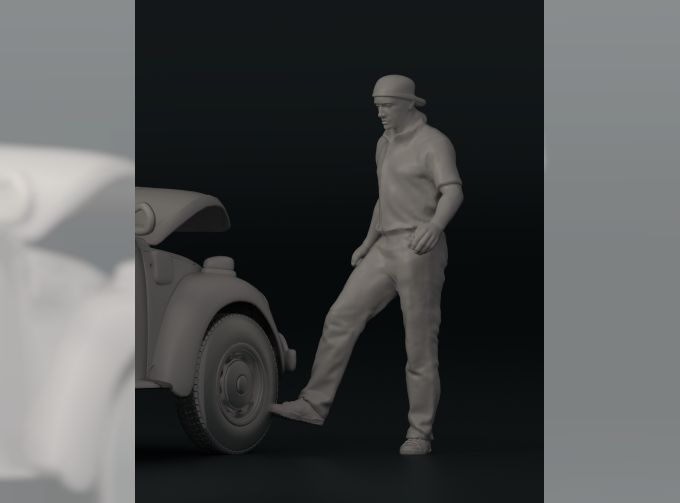 Сборная модель Фигурка "Механик / Водитель тип 3"