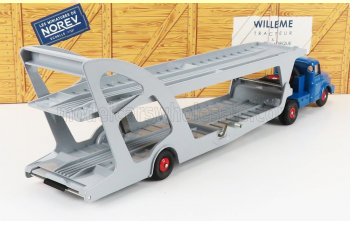 WILLEME Lc610 Truck Car Transporter Bisarca (1950), Blue Silver