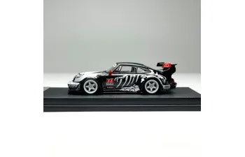 PORSCHE RWB 964 High Wing with figure, black/white/red