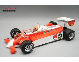 ALFA ROMEO F1 179 №23 Monaco Gp (with Pilot Figure) Bruno Giacomelli (1980) , White Red