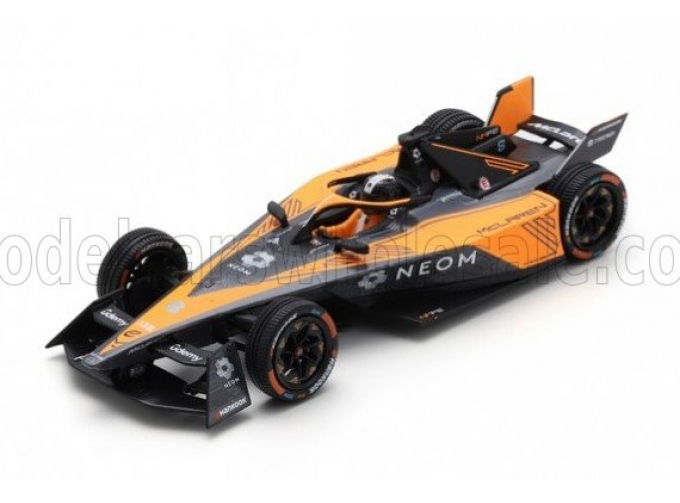 NISSAN Formula-e E-4orce 04 Team Neom Mclaren №8 Season (2023-2024) Sam Bird, Black Orange