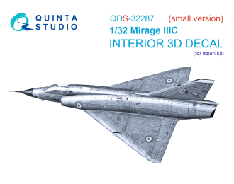 3D Декаль интерьера кабины Dassault Mirage IIIC (Italeri) (Малая версия)