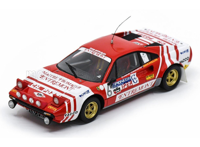 FERRARI 308 GTB Gr.4 (night version) №6 Winner Rally 4 REGIONI Italy (1981) Jean Claude Andruet - Michele Petit Biche