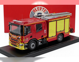 SCANIA P280 Tanker Truck Double Cabine Gimaex Fptsr Sdis 21 Sapeurs Pompiers De La Cote D'or (2009), Red Yellow