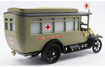FIAT 15bl Truck Ambulanza C.r.i. Croce Rossa Italiana (1911), Military Beige
