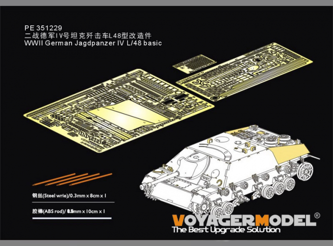 Фототравление WWII German Jagdpanzer IV L/48 basic (BORDER BT-016)