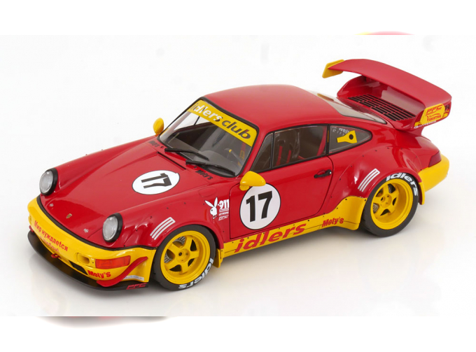 PORSCHE 911 964 Rwb №17 Body Kit Maty's Idlers Racing (1994), Red Yellow