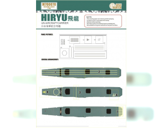 Маска окрасочная Hiryu IJN Aircrafftcarrier Flight Deck Mark Paint Mask