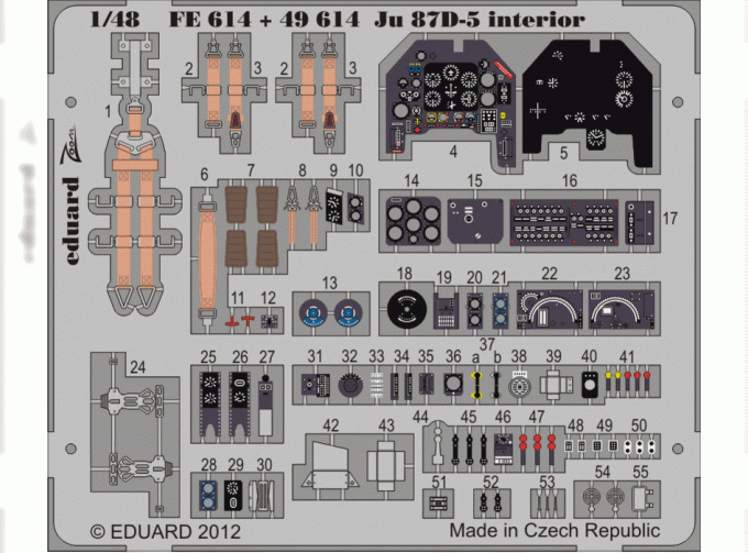 Цветное фототравление для Ju 87D-5 interior S. A.