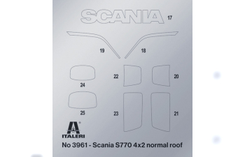 Сборная модель SCANIA 770 V8 4x2 NORMAL ROOF