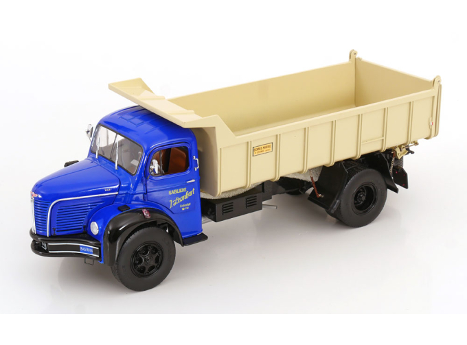 BERLIET GLR 8 R tipper truck (1957), blue creme