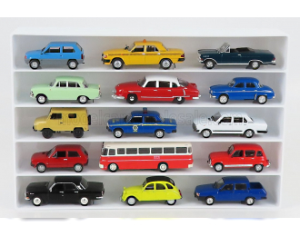 ACCESSORIES Espositore Aperto - For Auto 1/43 1/64 - Cars Not Included - Lungh.lenght Cm 36.8 X Largh.width Cm 6.7 X Alt.height Cm 24.3 (altezza Utile Tra I Ripiani Cm 4.5 Inner Height Among Shelves), White