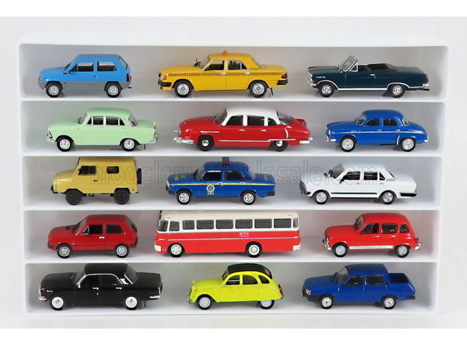 ACCESSORIES Espositore Aperto - For Auto 1/43 1/64 - Cars Not Included - Lungh.lenght Cm 36.8 X Largh.width Cm 6.7 X Alt.height Cm 24.3 (altezza Utile Tra I Ripiani Cm 4.5 Inner Height Among Shelves), White