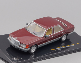 MERCEDES-BENZ 500 SE W126 (1980), bordeaux / grey