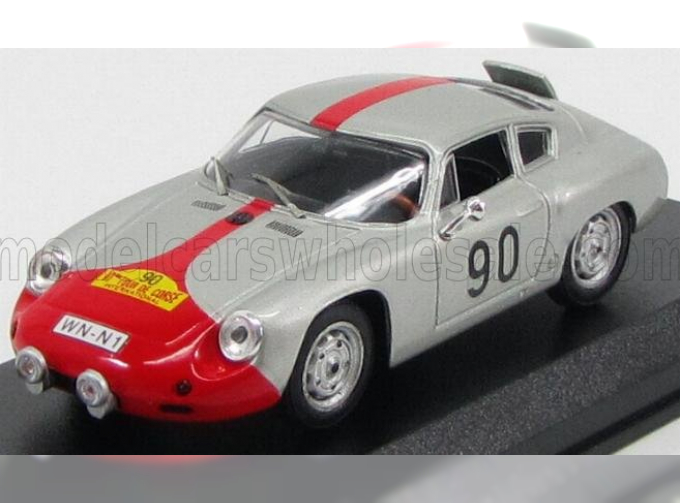 PORSCHE 1600gs Abarth N 90 Tour De Corse 1961, Silver Red