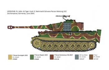 Сборная модель TANK Pz. Kpfw. Vi Tiger I Ausf. E Military 1945