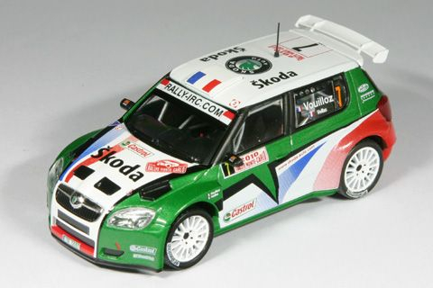 SKODA Fabia WRC Vouilloz Nicolas - VEILLAS Benjamin Rallye Monte-Carlo 2010, green