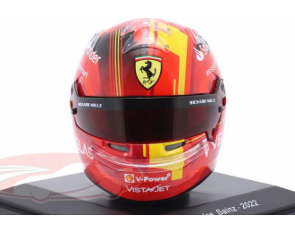 MINI HELMET Ferrari F1-75 №55 4th Spain GP Formula 1 Carlos Sainz (2022)