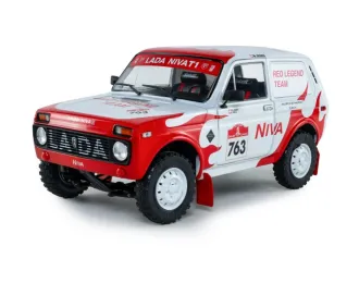 ВАЗ Lada Niva #763 M. Jacober/S. Miljic Dakar Classic (2022), white / red