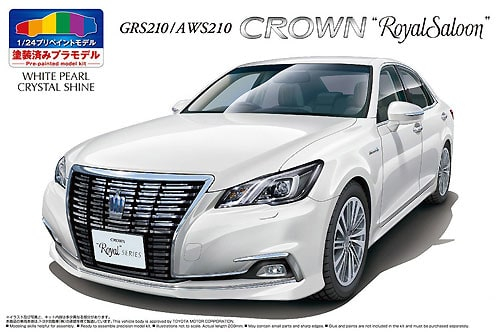 Сборная модель Toyota Crown Hybrid Royalsaloon GRS210 (White Pearl Crystal Shine)