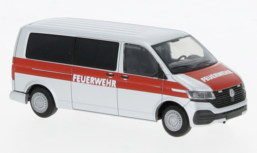VOLKSWAGEN T6.1 Bus Feuerwehr Hoyerswerda, white/red