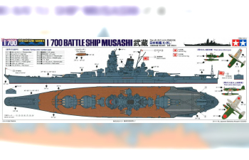 Сборная модель Japanese Battleship Musashi