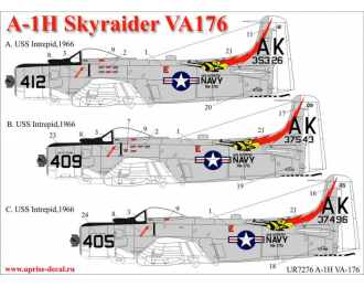 Декаль для A-1H Skyrader VA-176