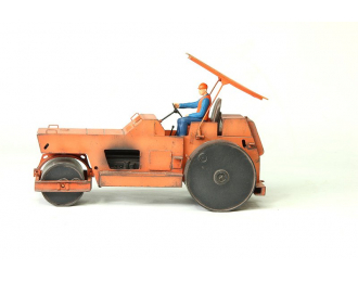 ДУ-48 дорожный каток (оранжевый, серые вальцы) со следами эксплуатации